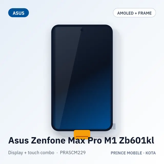 Asus Zenfone Max Pro M1 Zb601kl Display Combo (AMOLED + Touch, with Frame)