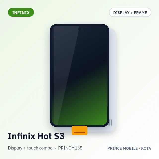 Infinix Hot S3 Display Combo (Screen + Touch, with Frame)