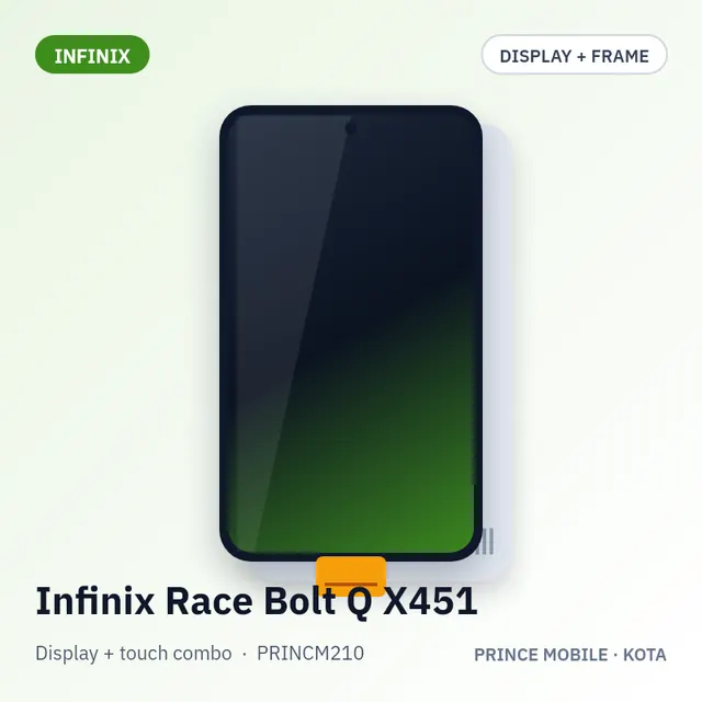 Infinix Race Bolt Q X451 Display Combo (Screen + Touch, with Frame)