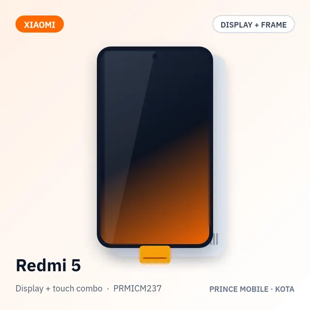 Redmi 5 Display Combo (Screen + Touch, with Frame)