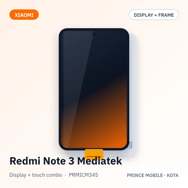 Redmi Note 3 Mediatek Display Combo (Screen + Touch, with Frame)
