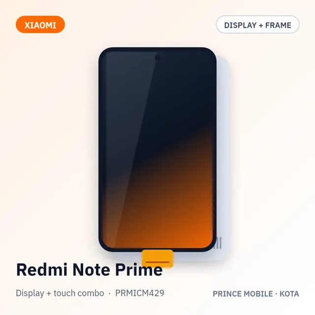 Redmi Note Prime Display Combo (Screen + Touch, with Frame)