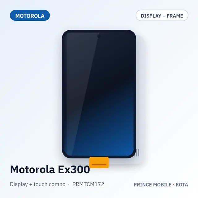 Motorola Ex300 Display Combo (Screen + Touch, with Frame)