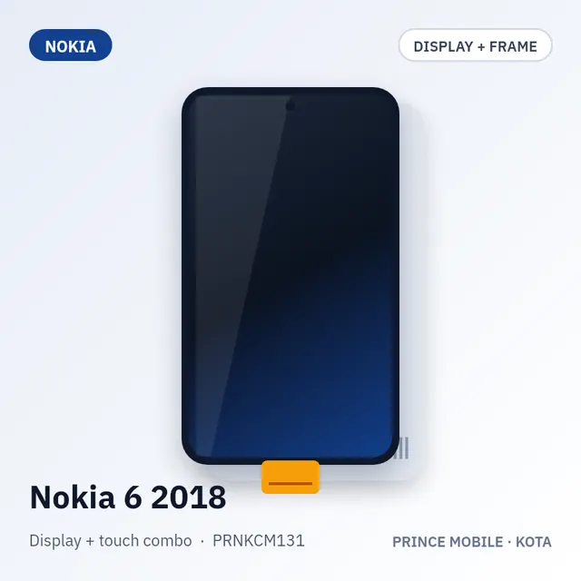 Nokia 6 2018 Display Combo (Screen + Touch, with Frame)