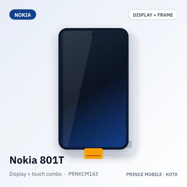 Nokia 801T Display Combo (Screen + Touch, with Frame)