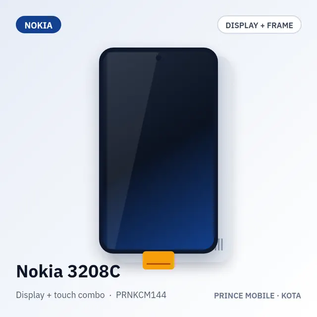 Nokia 3208C Display Combo (Screen + Touch, with Frame)