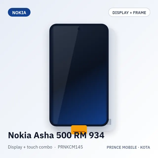 Nokia Asha 500 RM 934 Display Combo (Screen + Touch, with Frame)