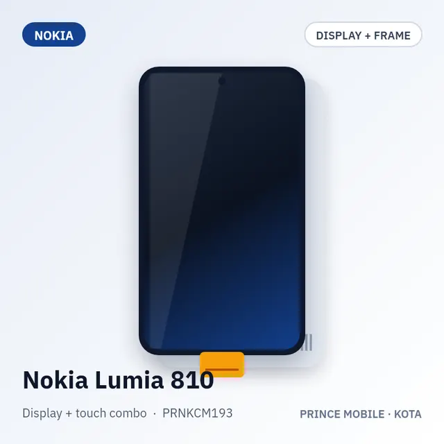 Nokia Lumia 810 Display Combo (Screen + Touch, with Frame)