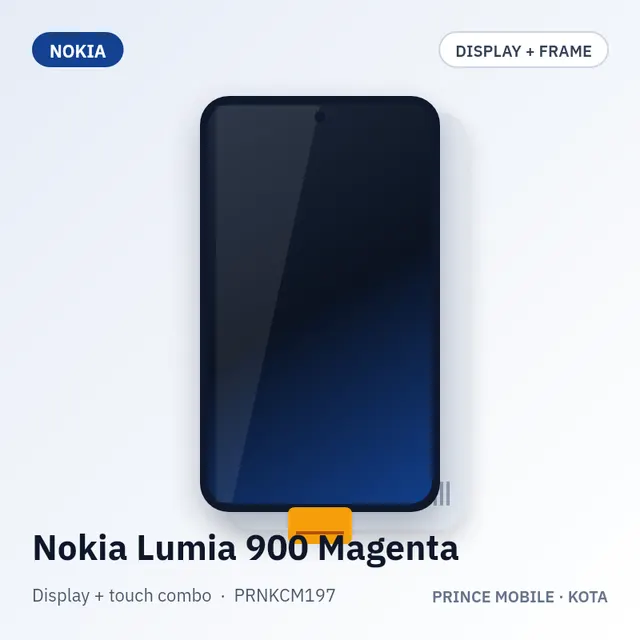 Nokia Lumia 900 Magenta Display Combo (Screen + Touch, with Frame)