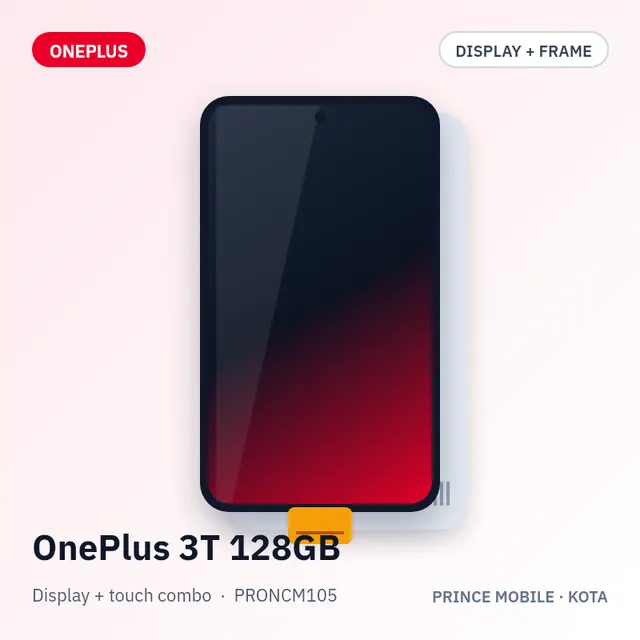 OnePlus 3T 128GB Display Combo (Screen + Touch, with Frame)