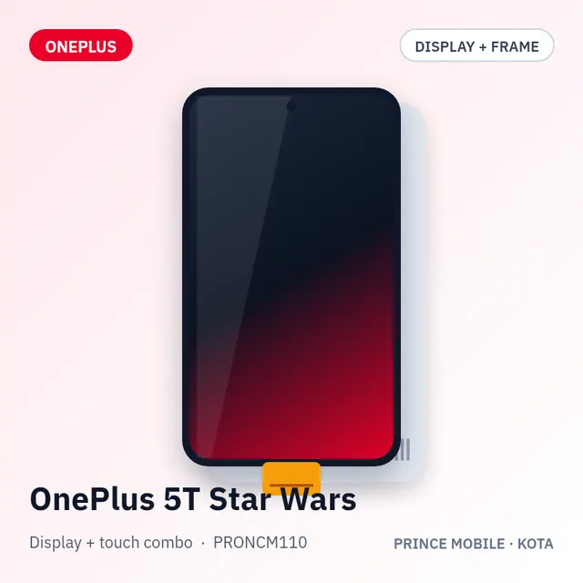 OnePlus 5T Star Wars Display Combo (Screen + Touch, with Frame)