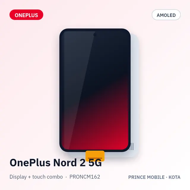 OnePlus Nord 2 5G Display Combo (AMOLED + Touch)