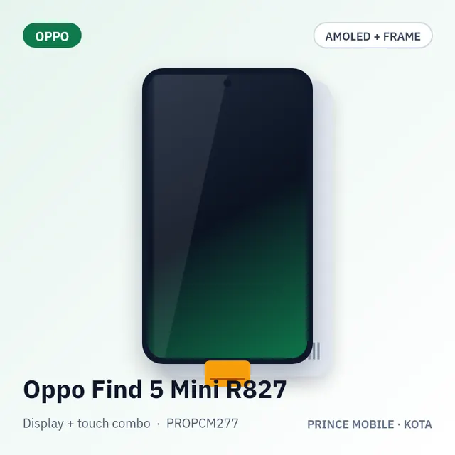 Oppo Find 5 Mini R827 Display Combo (AMOLED + Touch, with Frame)