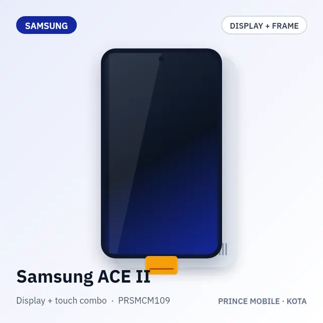 Samsung ACE II Display Combo (Screen + Touch, with Frame)