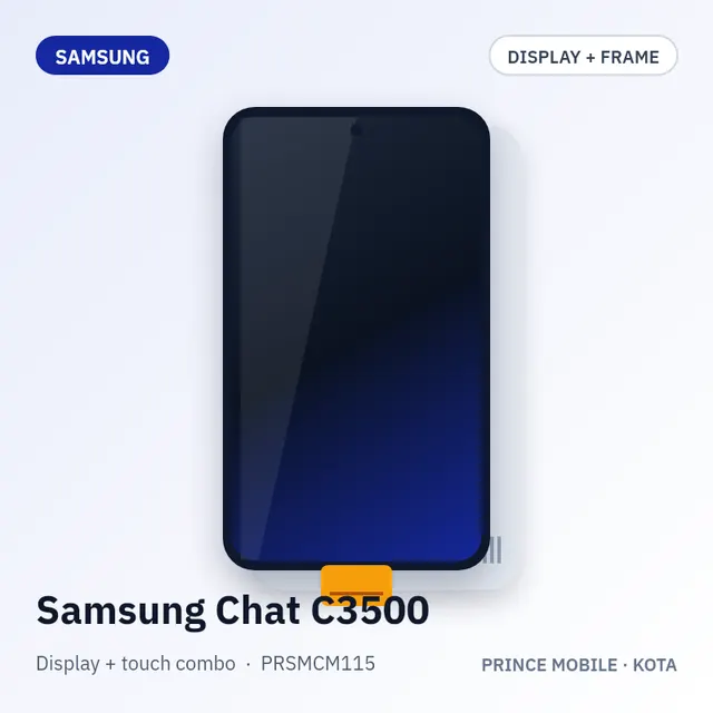 Samsung Chat C3500 Display Combo (Screen + Touch, with Frame)