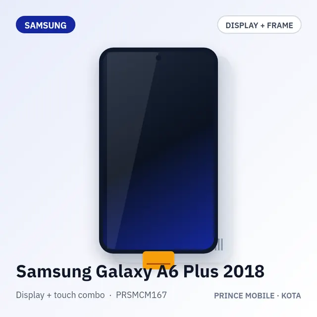 Samsung Galaxy A6 Plus 2018 Display Combo (Screen + Touch, with Frame)