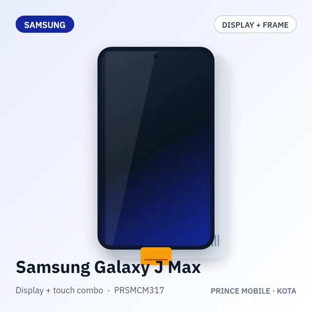 Samsung Galaxy J Max Display Combo (Screen + Touch, with Frame)