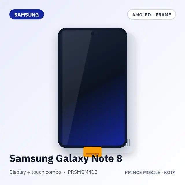 Samsung Galaxy Note 8 Display Combo (AMOLED + Touch, with Frame)