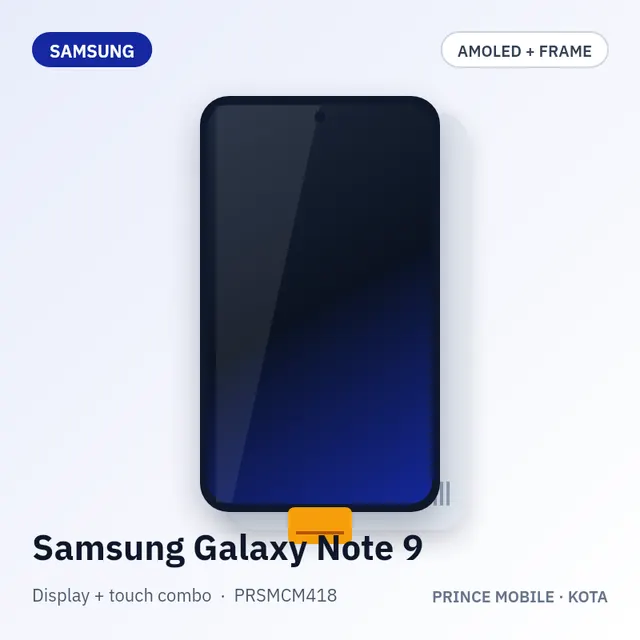 Samsung Galaxy Note 9 Display Combo (AMOLED + Touch, with Frame)