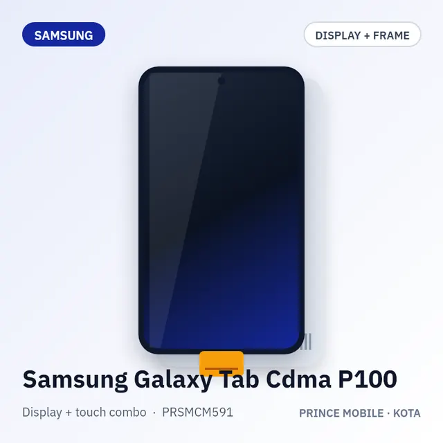 Samsung Galaxy Tab Cdma P100 Display Combo (Screen + Touch, with Frame)