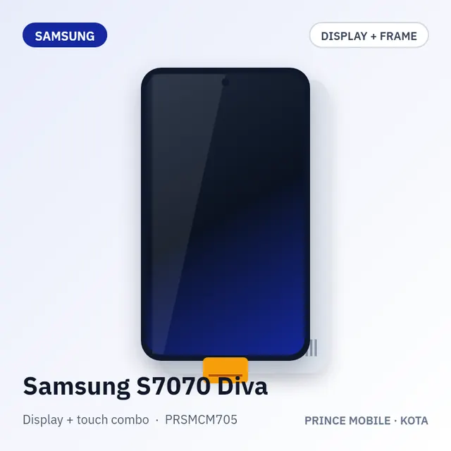 Samsung S7070 Diva Display Combo (Screen + Touch, with Frame)