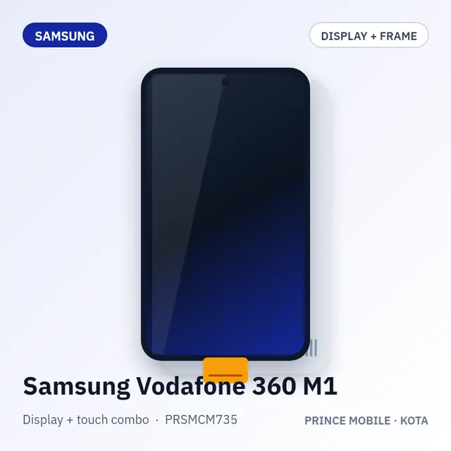 Samsung Vodafone 360 M1 Display Combo (Screen + Touch, with Frame)