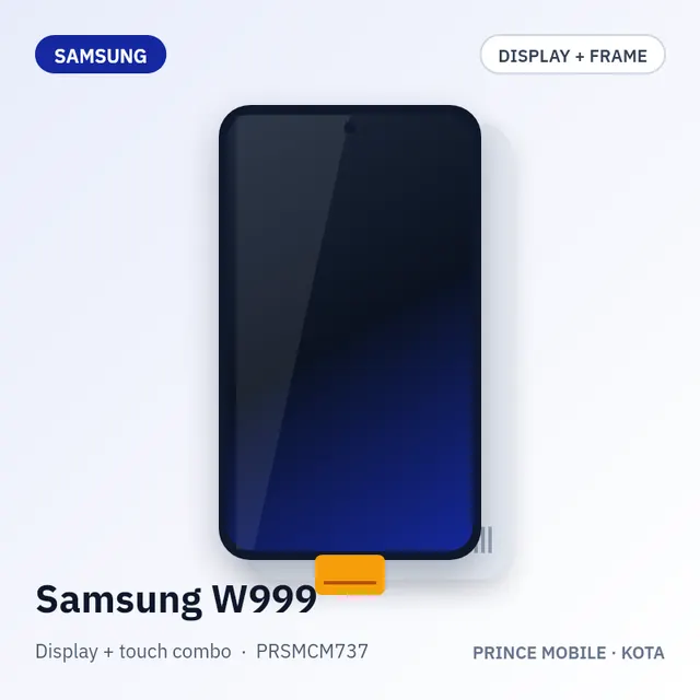 Samsung W999 Display Combo (Screen + Touch, with Frame)