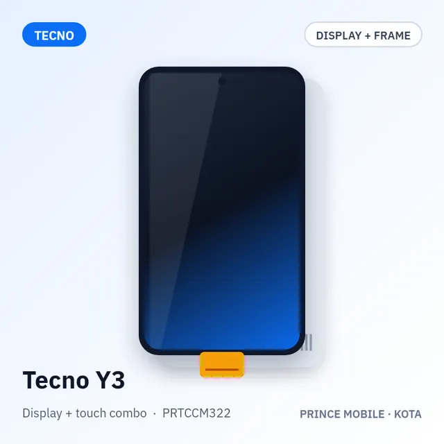 Tecno Y3 Display Combo (Screen + Touch, with Frame)