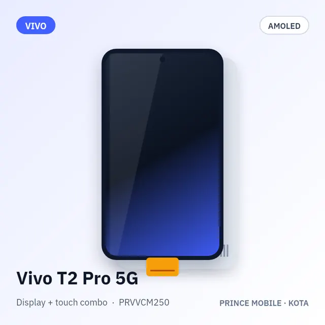Vivo T2 Pro 5G Display Combo (AMOLED + Touch)