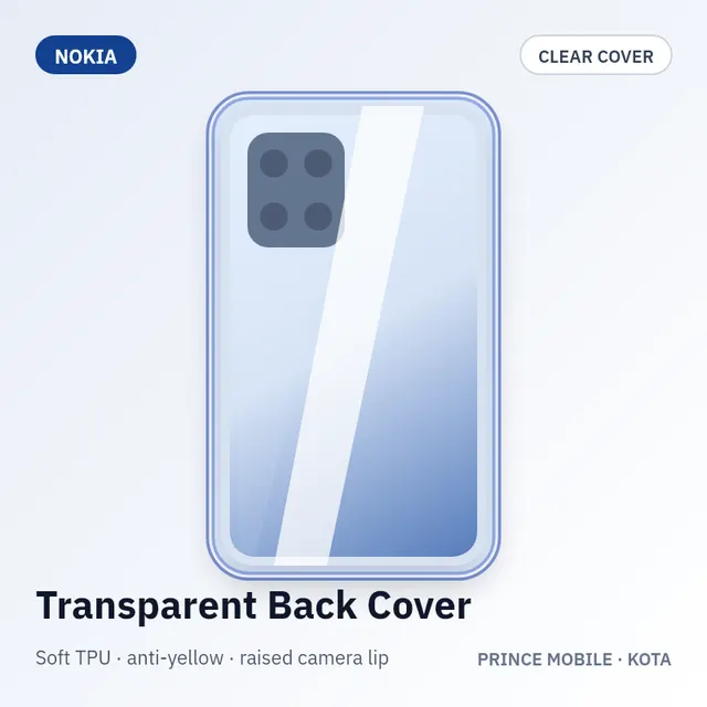 Nokia Xr20 Transparent Back Cover (Soft TPU, Anti-Yellow)