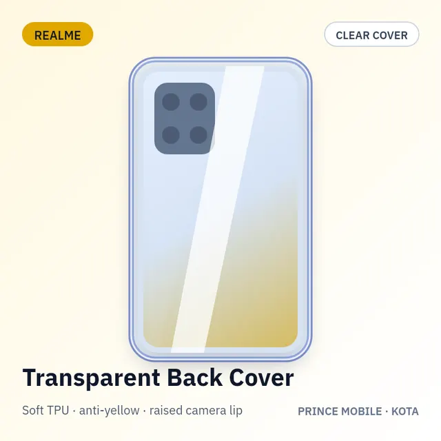 Realme Neo7 SE Transparent Back Cover (Soft TPU, Anti-Yellow)