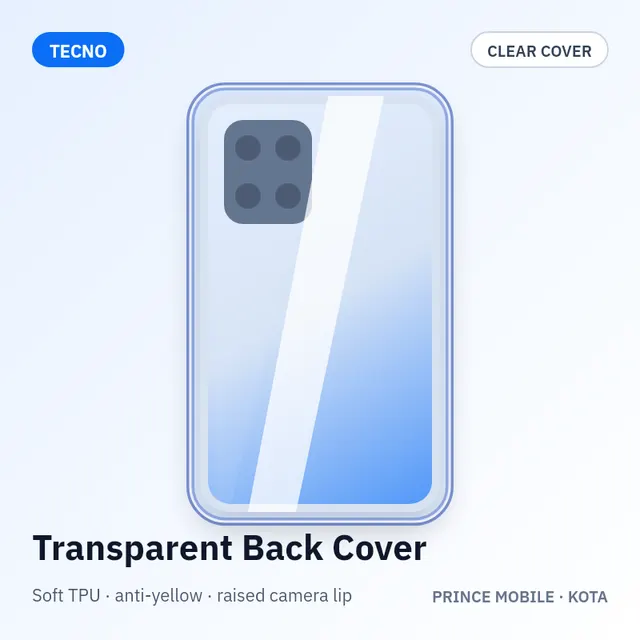 Tecno Spark 9T Transparent Back Cover (Soft TPU, Anti-Yellow)