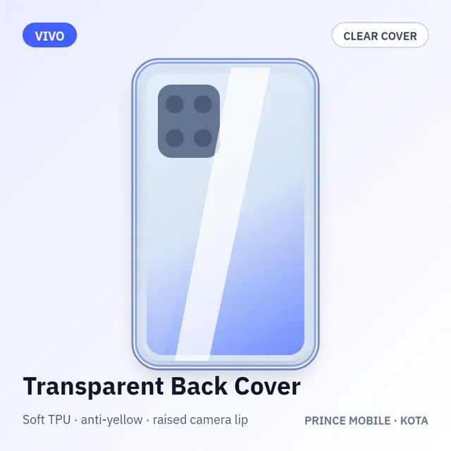 Vivo Y200 Pro Transparent Back Cover (Soft TPU, Anti-Yellow)
