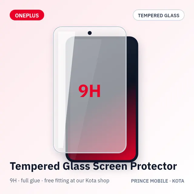 OnePlus Nord 3 5G Tempered Glass Screen Protector (9H, Full Glue)
