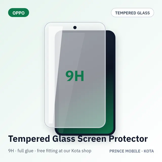 Oppo K13 5G Tempered Glass Screen Protector (9H, Full Glue)