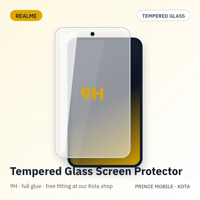 Realme GT7 Pro Racing Tempered Glass Screen Protector (9H, Full Glue)